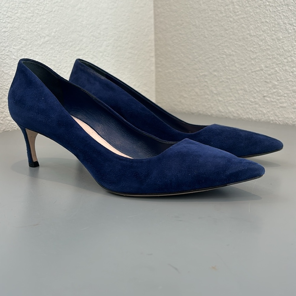 Miu Miu Blue Suede Heels